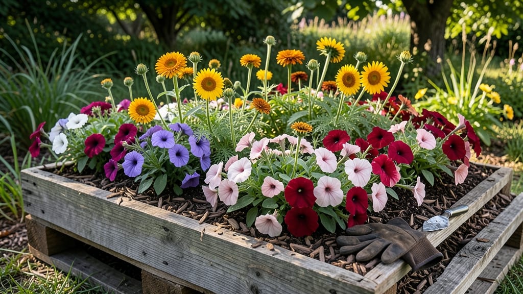 Flower Bed Out of Pallets: Upcycled Planter With Built-In Drainage