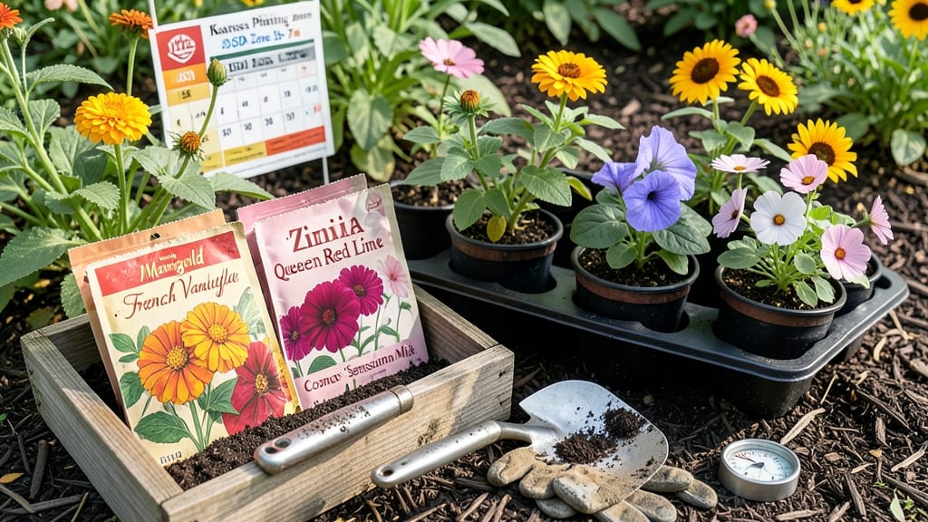 When to Plant Flower Seeds in Kansas: USDA Zone 6b Timing for Zero-Frost Survival