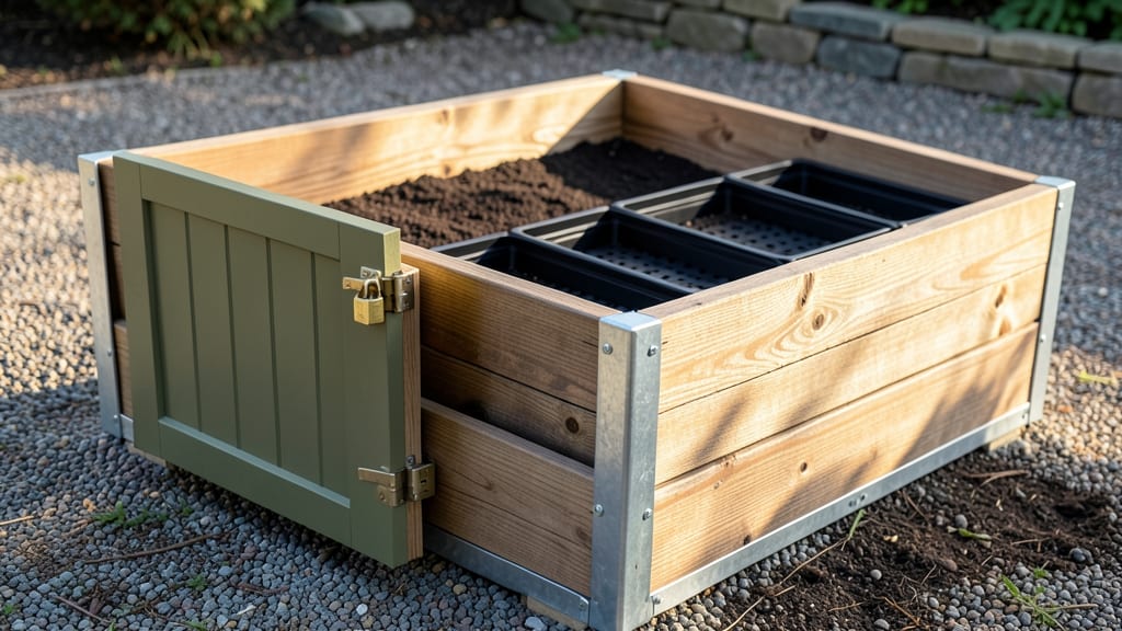 Raised Garden Bed With Door: Secure Storage for Tools and Seasonal Treasures
