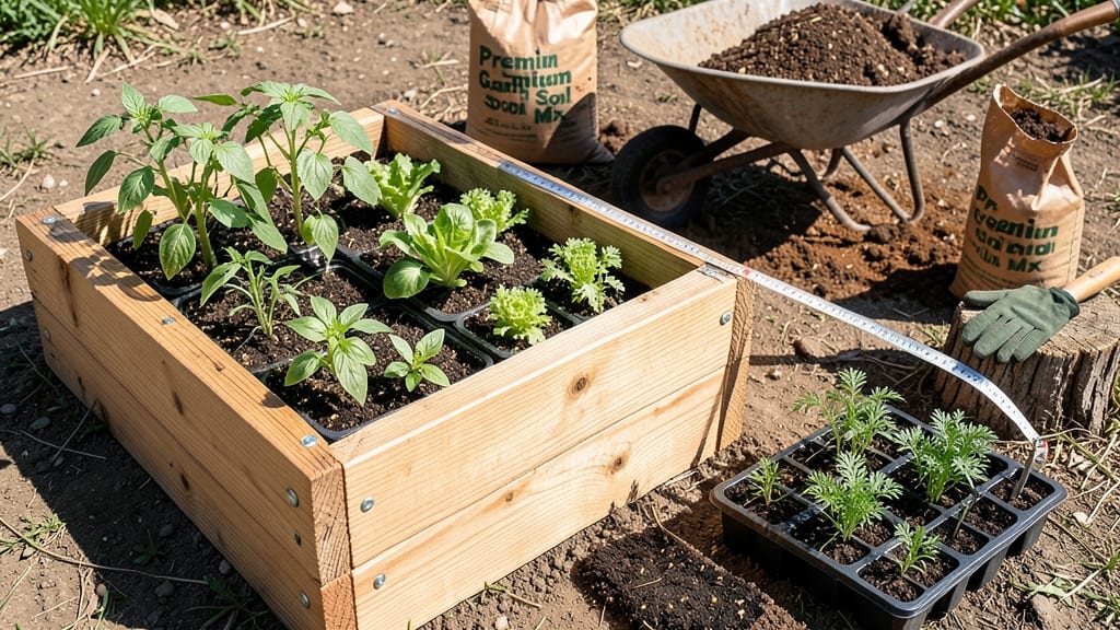 2x4 Raised Garden Bed Planting Layout: Modular Spacing for Maximum Yield
