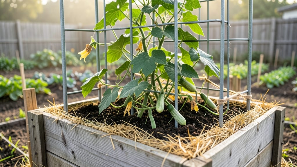 Raised Garden Bed With Trellis: Vertical Space Multiplier for Climbing Plants
