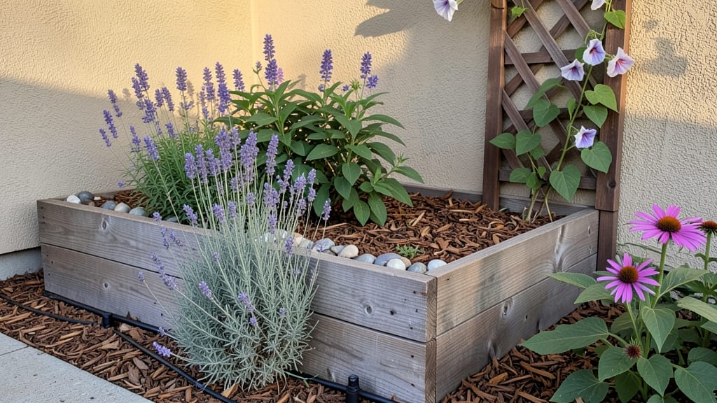 Raised Flower Beds Against House: Space-Saving Vertical Garden With Privacy Boost