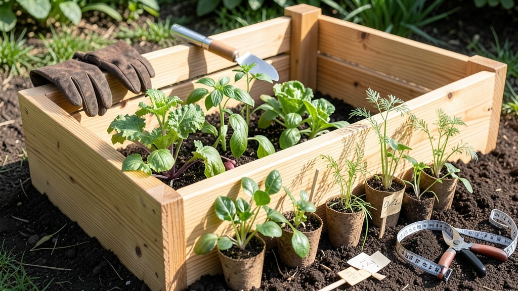 Elevated Raised Garden Bed Plans: Modular Wood Frame for Customizable Depths