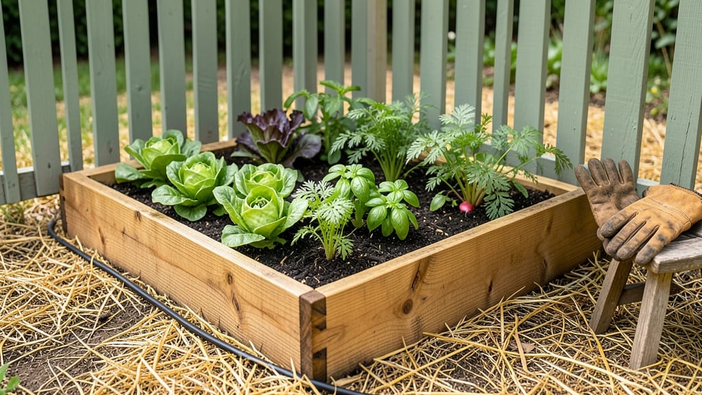 Raised Bed Fenced Garden: Customizable Height for Perfect Plant Spacing