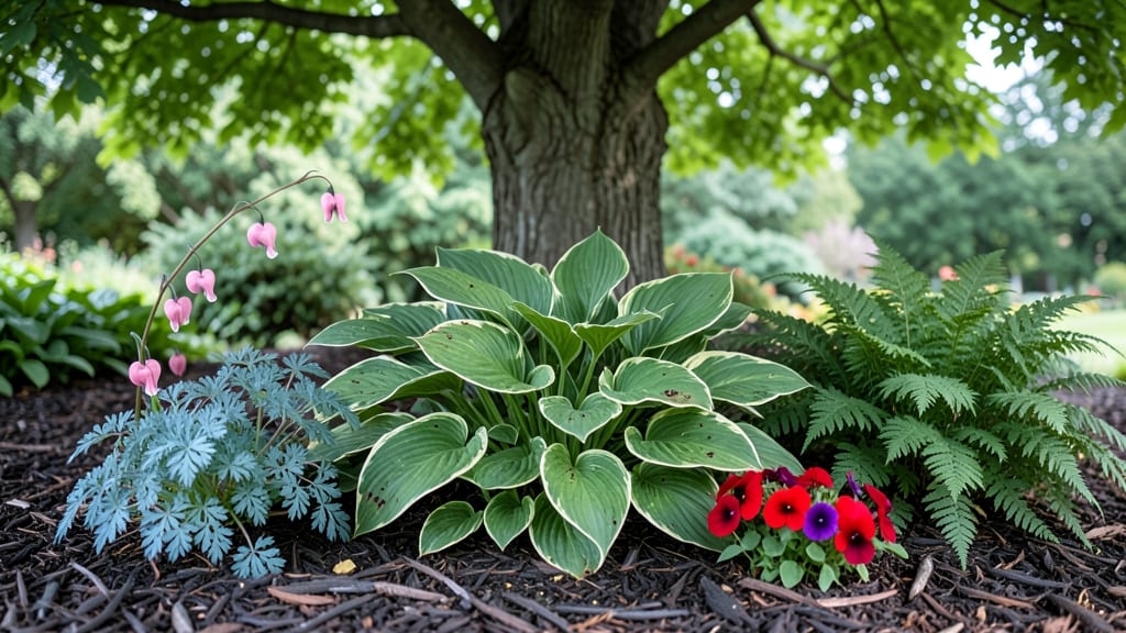Flower Bed Under Tree: Sunlight-Stealing Weed Barrier With Root Space Rules