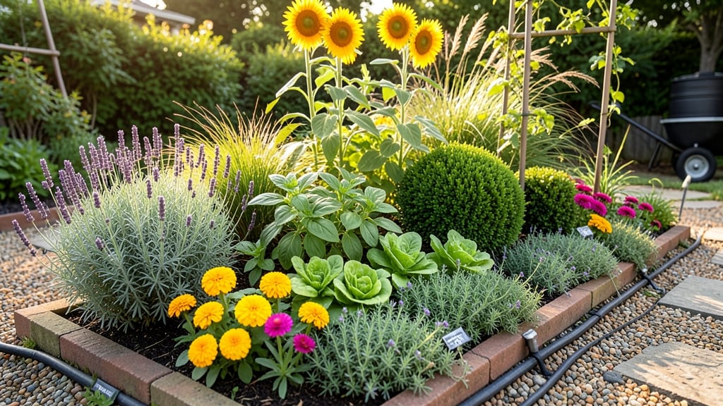 Garden Bed Design Layout: Modular Pathways for Year-Round Plant Zones