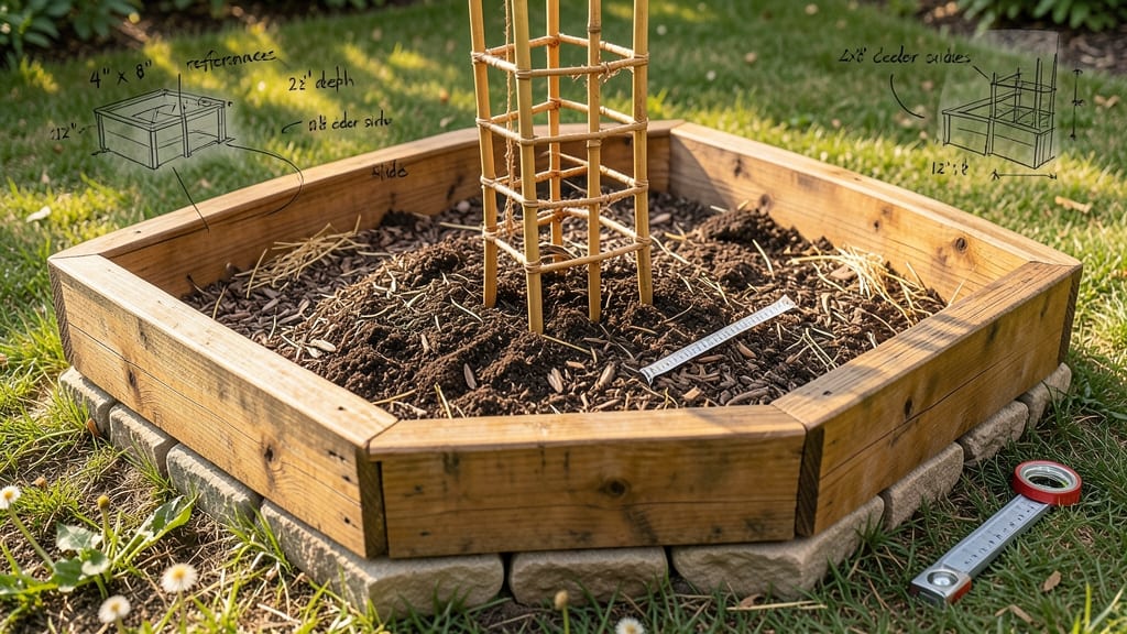 U-Shaped Garden Bed Plans: Maximized Edge Space for Small-Yard Productivity