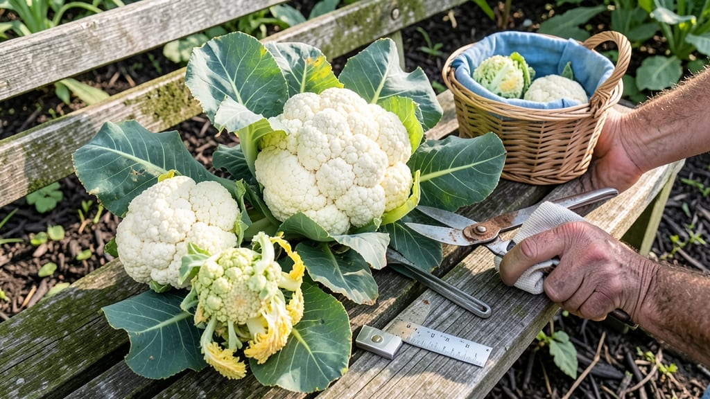 How to Know When to Pick Cauliflower: Curds Tight, Leaves Loose, Color Check